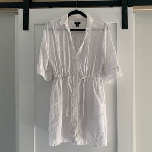 ROOTS WHITE LINEN DRESS